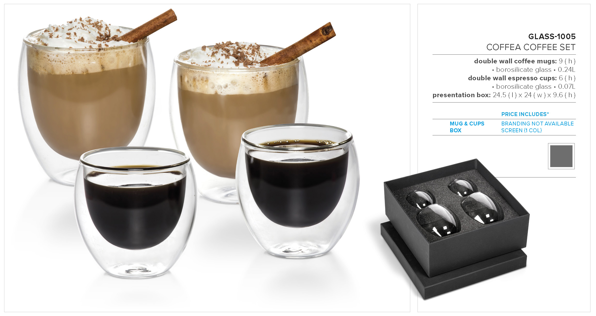 GLASS-1005 - Coffea Coffee Set - Catalogue Image